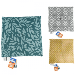 Ateliers du Linge stoelkussen 40 x 40 cm 3 assorti