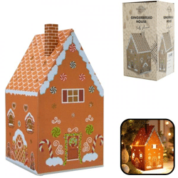 Svenska Living koekhuis gingerbread house LED op batterij 21 cm