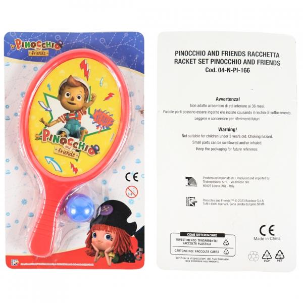 Pinocchio und Freunde Tennis-Set 25 cm 3 Stück