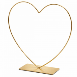 Decoratie Hart Frame goudkleurig 58 cm