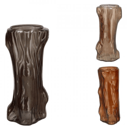 Vaas Tree donkerbruin 19 cm 3 assorti
