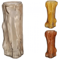 Vaas Tree bruin/geel 29 cm 3 assorti