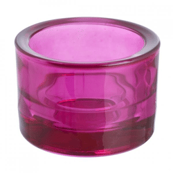 (R) Spaas theelichthouder roze 8,5 cm
