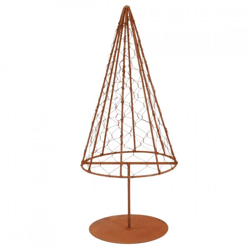 Kerstboom Grid metaal roestbruin 33 cm