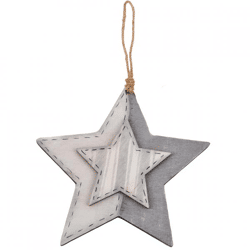 Anhänger Star grau 19 cm