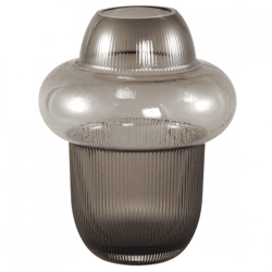 PTMD Vase Marlene Rauchglas braun 25,5 cm