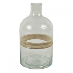 Vaas glas transparant 22 cm 3 delig