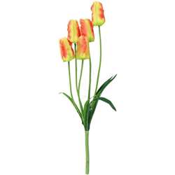 Kunstbloem Tulp geel/oranje 58 cm