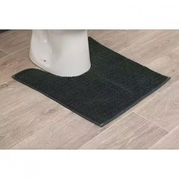 Toilet mat green polyester 45 x 50 cm