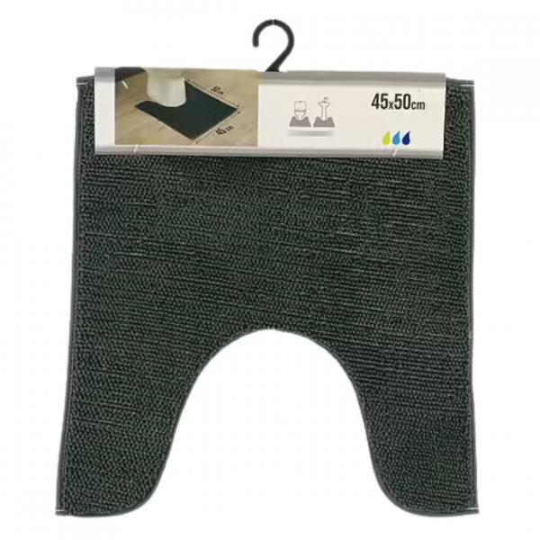 Toilet mat green polyester 45 x 50 cm