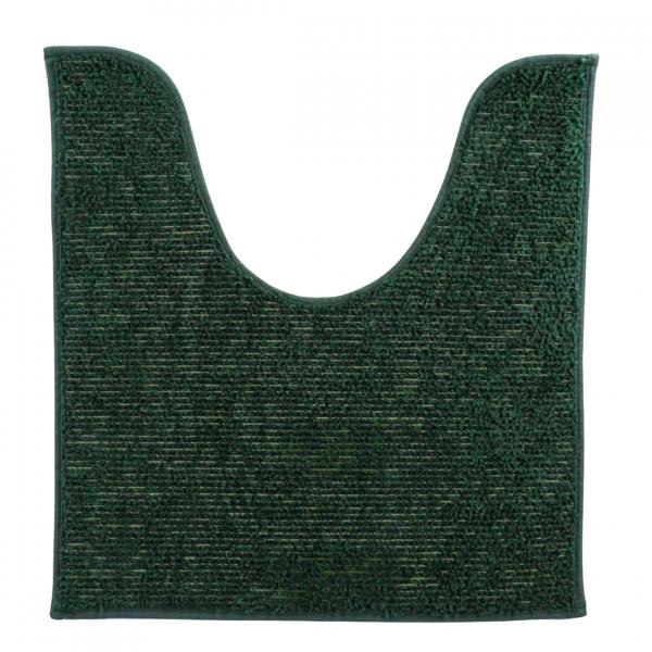 Toilet mat green polyester 45 x 50 cm