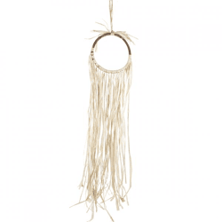 Wanddekoration Raffia Rattan Kreis 70 cm