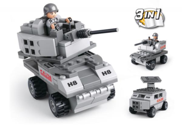 Sluban M38-B0537B - ARMY Panzerfahrzeug 3-in-1 (110 Teile)
