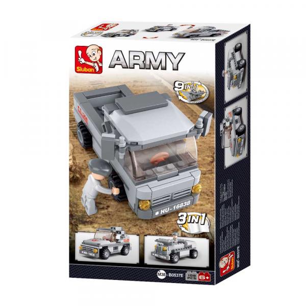 Sluban M38-B0537E - ARMY Truppentransporter 3-in-1 (108 Teile)