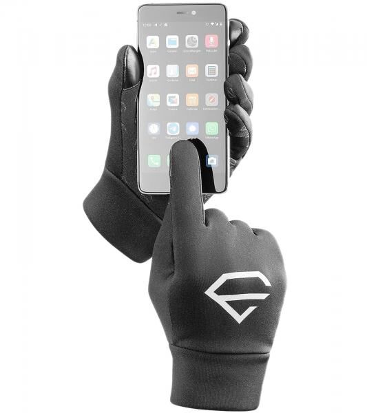 EGREGIE Herren Fahrrad-Handschuhe mit Fleecefutter Lauf-Handschuhe mit Smartphone Handy Touchfunktion Sport-Handschuhe Schwarz