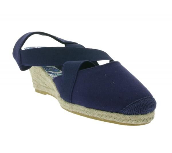 Citywalk Sandalette stylische Damen Sandalen mit blauen Gummib&auml;ndern 89353835 Dunkelblau