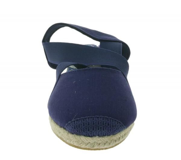 Citywalk Sandalette stylische Damen Sandalen mit blauen Gummib&auml;ndern 89353835 Dunkelblau