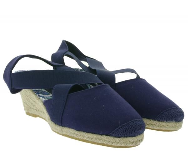 Citywalk Sandalette stylische Damen Sandalen mit blauen Gummib&auml;ndern 89353835 Dunkelblau