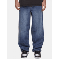 moderne MJ Gonzales Herren Jeans Reißverschluss Taschen mit Baumwolle Blau