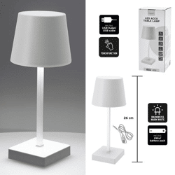 LED Tischleuchte, USB, weiß, S, ca. 26cm