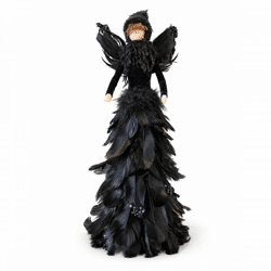 Beeld Feather Angel zwart 50 cm