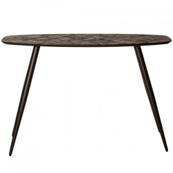 PTMD sidetable Tyano teakhout zwart 120 cm