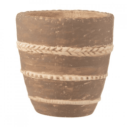 J-Line Blumentopf, geflochten, braun, 18 cm