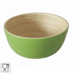 Boltze schaal bamboe groen 10 cm