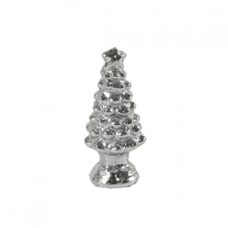 Countryfield beeld kerstboom Celine S zilverkleurig 10 cm