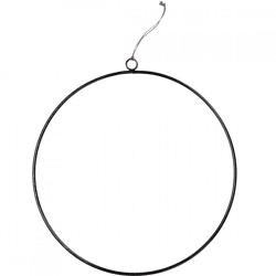 H&S Collection hängende Dekoration Ring schwarz 50 cm