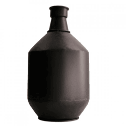 Vaas metaal zwart 37 cm