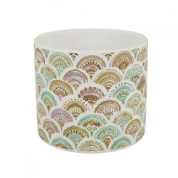 Bloempot Multi color keramiek 12 cm