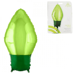 Folie ballon kerstlamp groen 55 cm