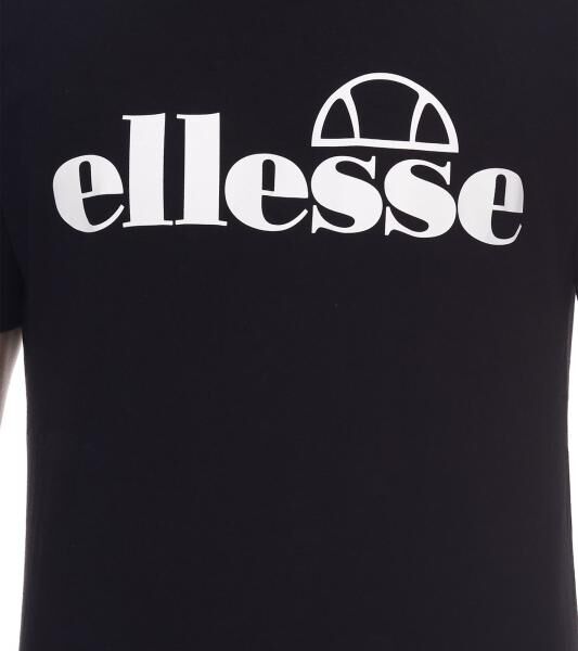 ellesse Fuenti T-Shirt Herren Baumwoll-Shirt mit Logo-Print Sport-Shirt SHP16469 Schwarz