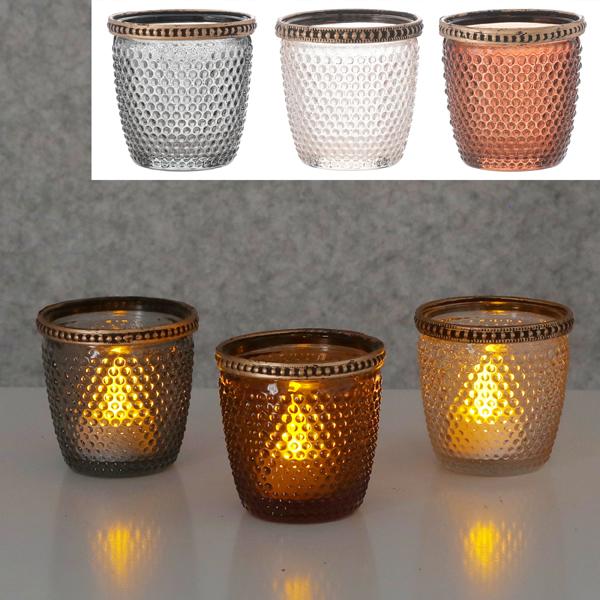Windlicht Oriental, Dots, 3/s, klein, 7,5cmD