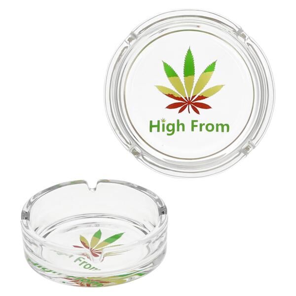 Aschenbecher Weed aus Glas ca. 10cmD