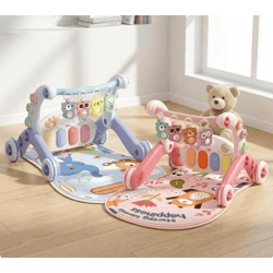 Baby Spielmatte mit Lauflernwagen, 3-in-1 Aktivitätscenter (A225)
