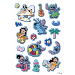 Disney Stitch: Coloring fun with 3D stickers - Softcover book
