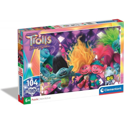 Clementoni 20191 - 104 pieces Brilliant Puzzle - Trolls 3