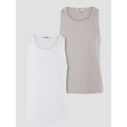 lässiges DEF Herren T-Shirt mit Baumwolle Weiß/Grau