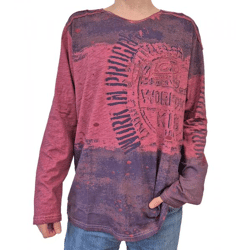 Men's Vintage-Style Long-Sleeve Shirt 