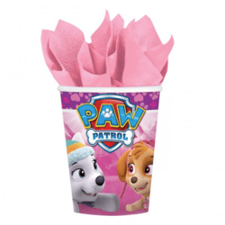 Paw Patrol Pink - 8 paper cups 250 ml