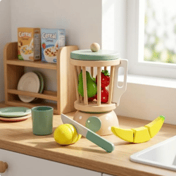 Kinder Holz Mixer Spielzeug Set - Smoothie-Maker