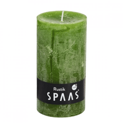 (R) Spaas Stumpenkerze Rustikales Olivgrün 7 x 13 cm