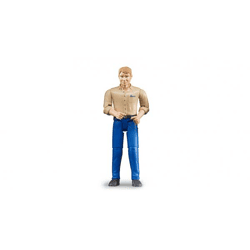 Bruder 60006 - Mann mit hellem Hauttyp und blauer Hose