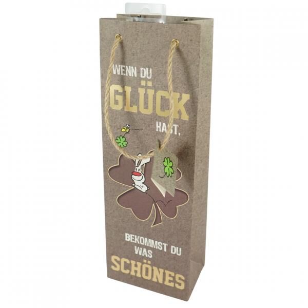 Horn-Geschenktüte „Gluck“ 12 x 36 cm