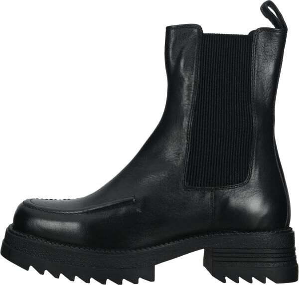 Modische LAZAMANI Stiefelette Schlupfschuhe f&uuml;r Damen 85.397 black Schwarz