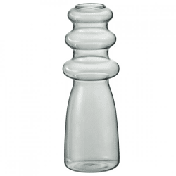 J-Line Vase „Luna“, Glas, blaugrau, 21 cm