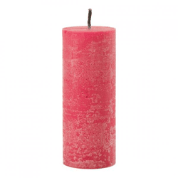 J-Line Stumpenkerze für den Außenbereich, rosa, 10 x 25 cm