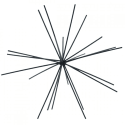Housevitamin Ornament Feuerwerk Metall schwarz 25 cm